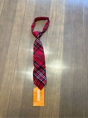 Gymboree Red Plaid Kids Tie